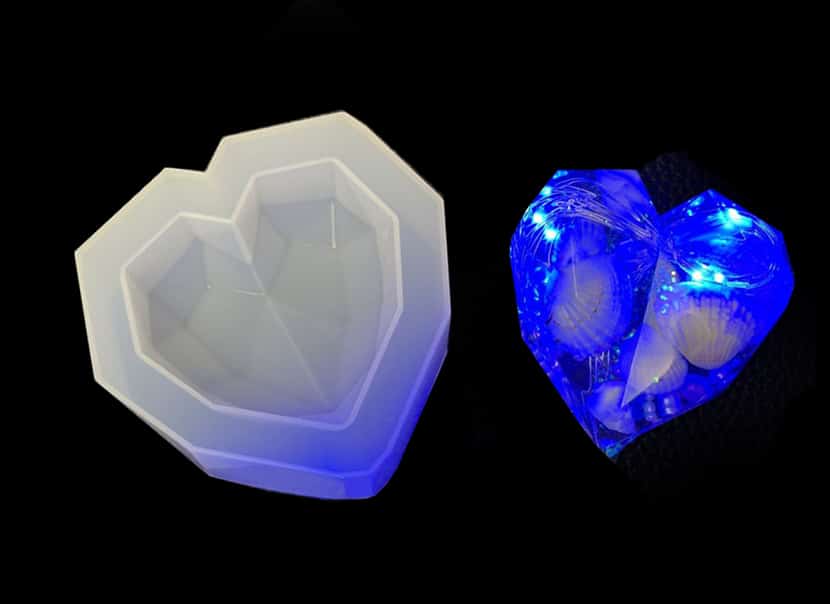 Molde de silicona Caja Pequeño Corazón 3D
