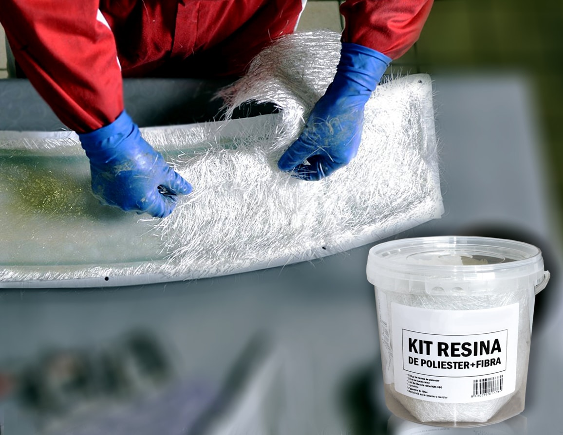 Redada colonia Escritor Kit de reparación de resina y fibra de vidrio de bricolaje- ¡kit completo!  - RESINAS EPOXI TRANSPARENTES RESIN PRO