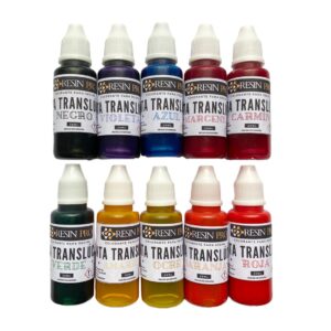 Tintas colorantes transparentes en 20ml y 100ml para Resinas Epoxi - Bricolaje, Joyería, Mesas de Resina y Creaciones Artísticas