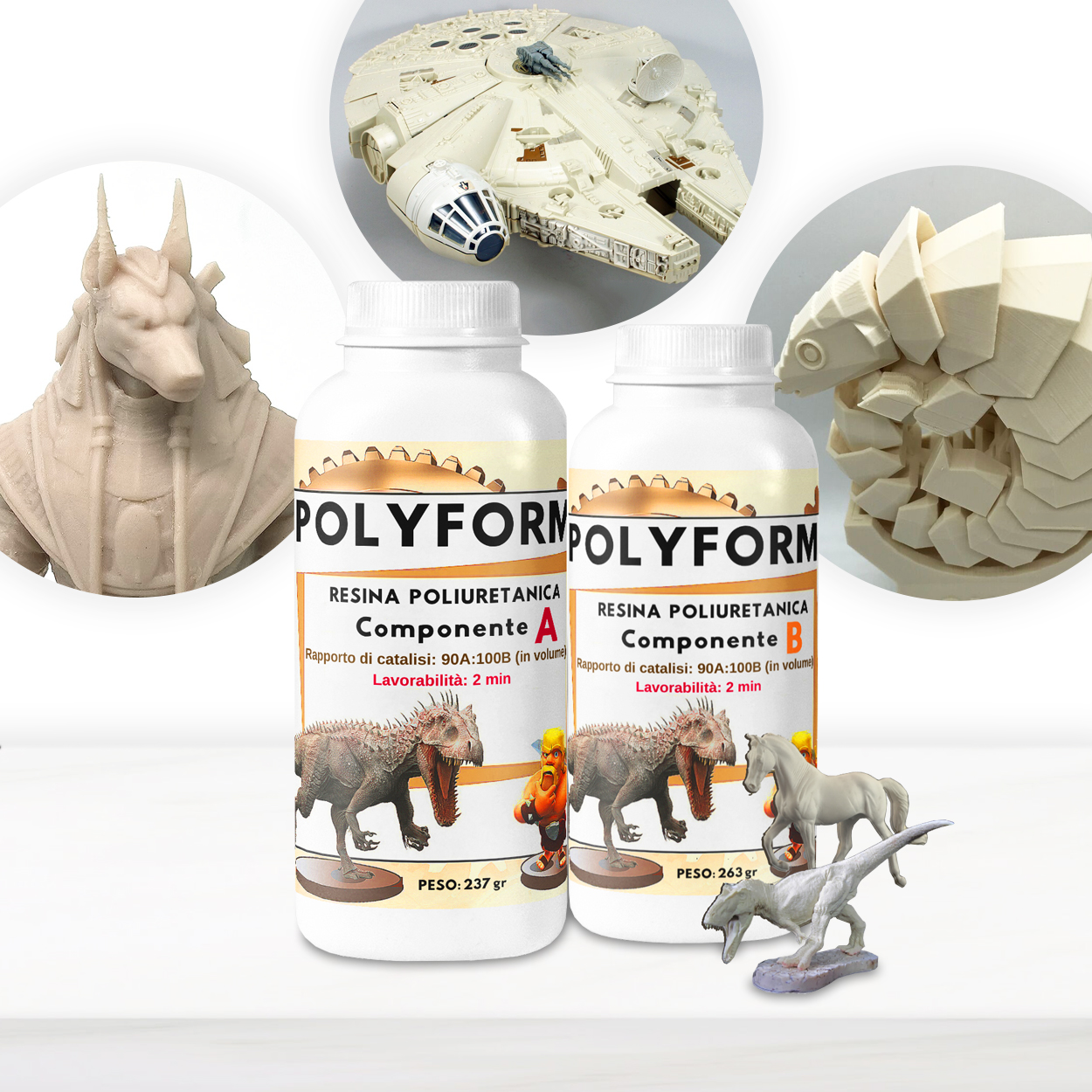 Resina PolyForm de poliuretano, certificada No Tóxica una vez curada – Lista en 10 minutos – ¡Calidad al mejor precio!