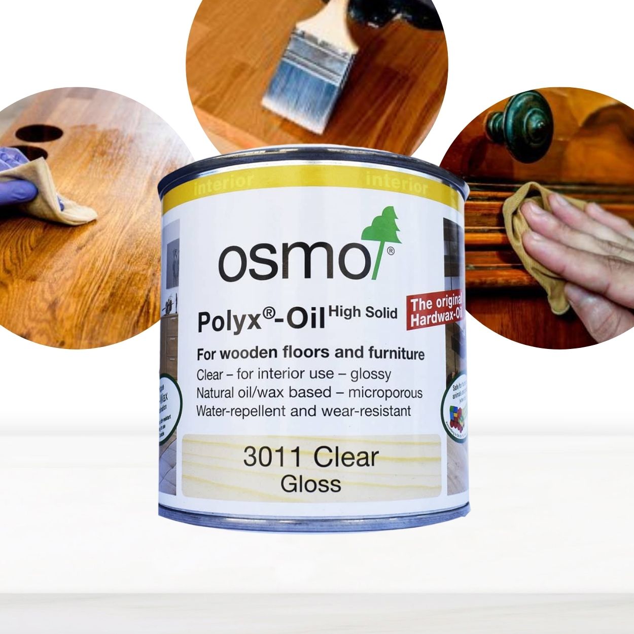 Cera dura al aceite de Osmo para acabados brillantes en tus mesas y piezas de resina.