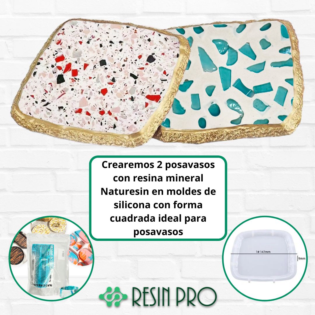 Talleres de iniciación, usando la resina mineral Naturesin que se impartirán en la feria Scrap Crea y Decora, en Madrid los días, 31 de mayo, 1-2 de junio