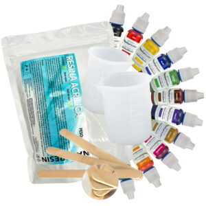 Kit de inicio Naturesin- Resina acrílica mineral a base de agua – ¡Súper seguro, sin guantes ni máscara! - Pack Medium