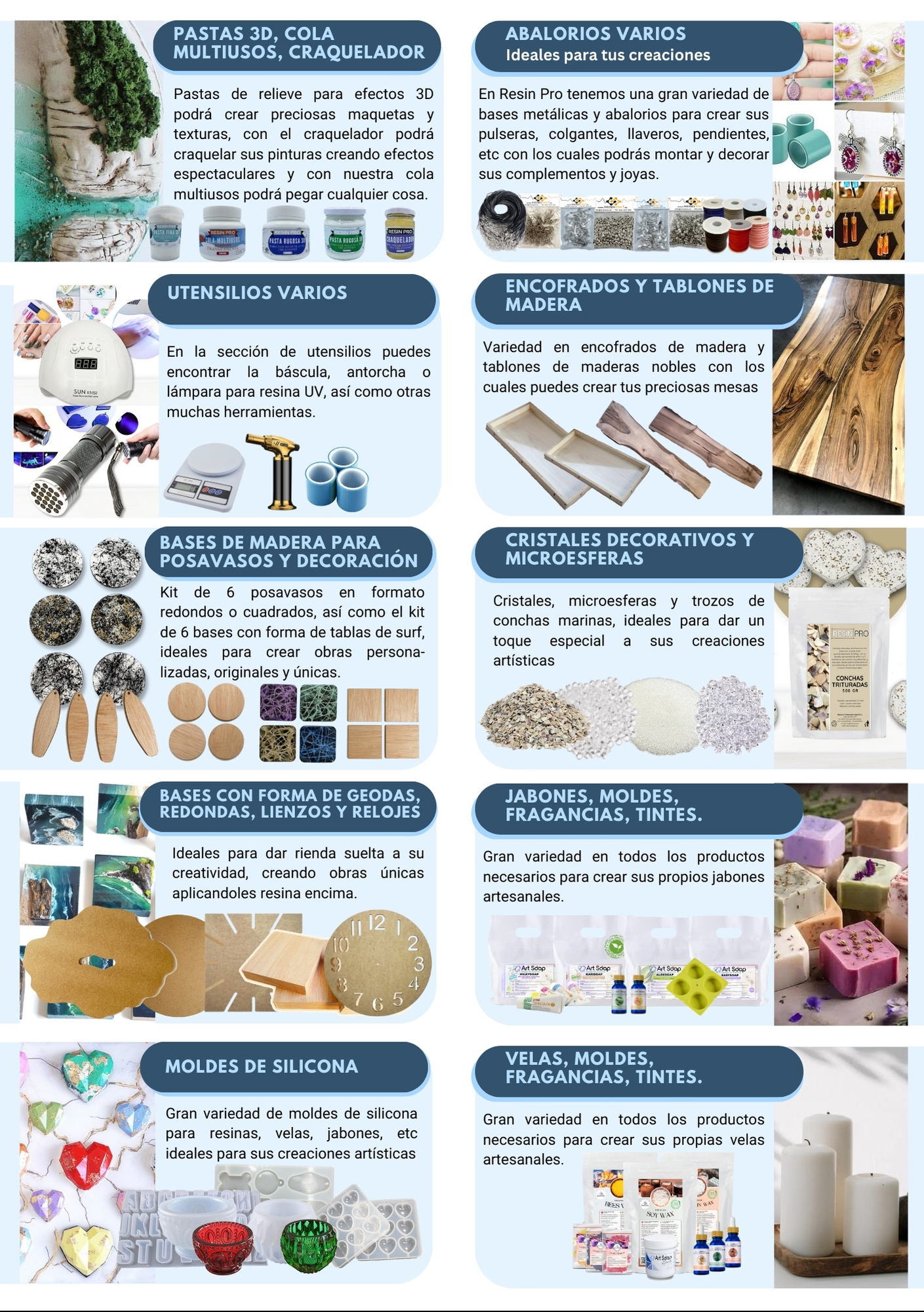 Catalogo utensilios y accesorios