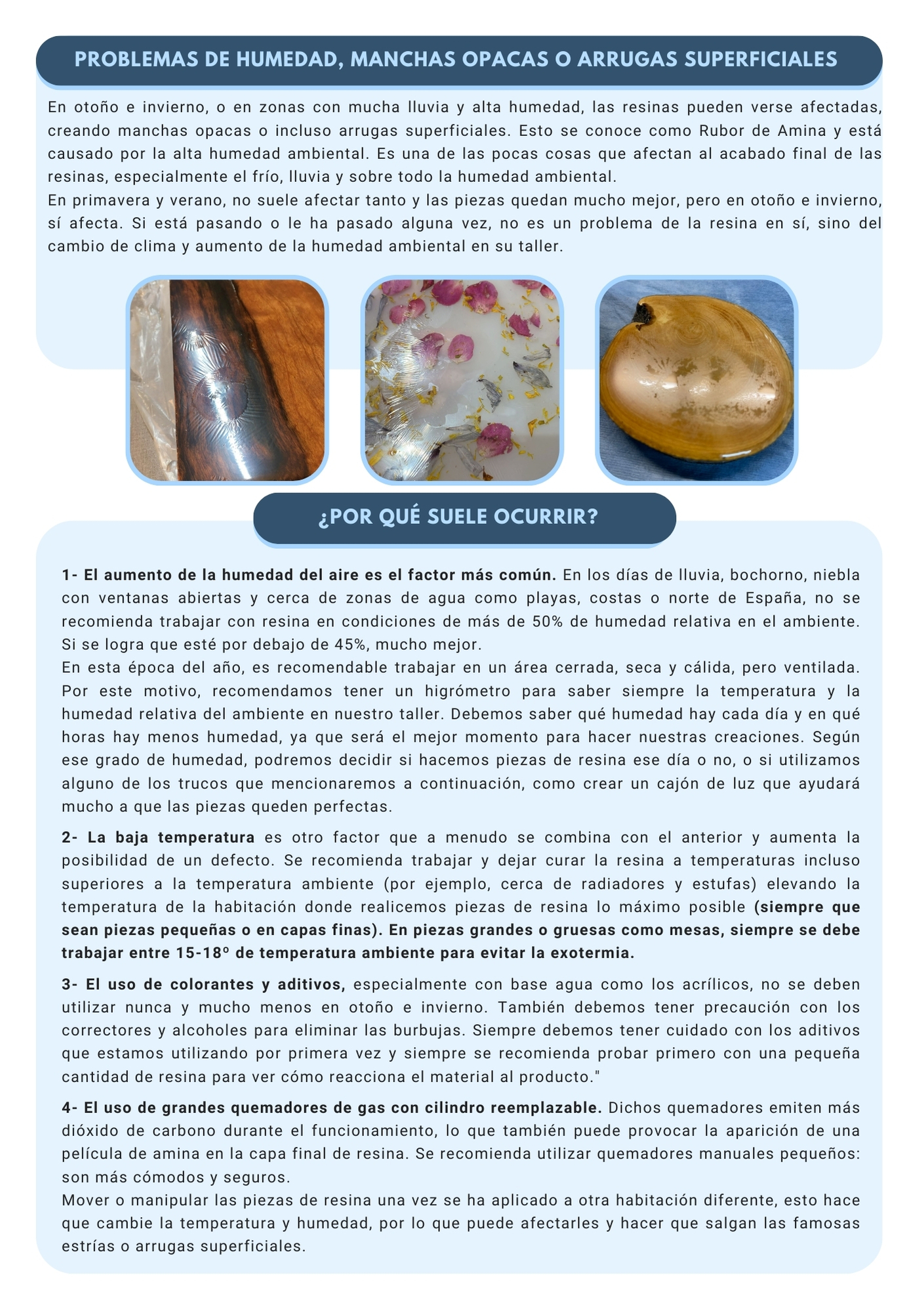 consejos resina