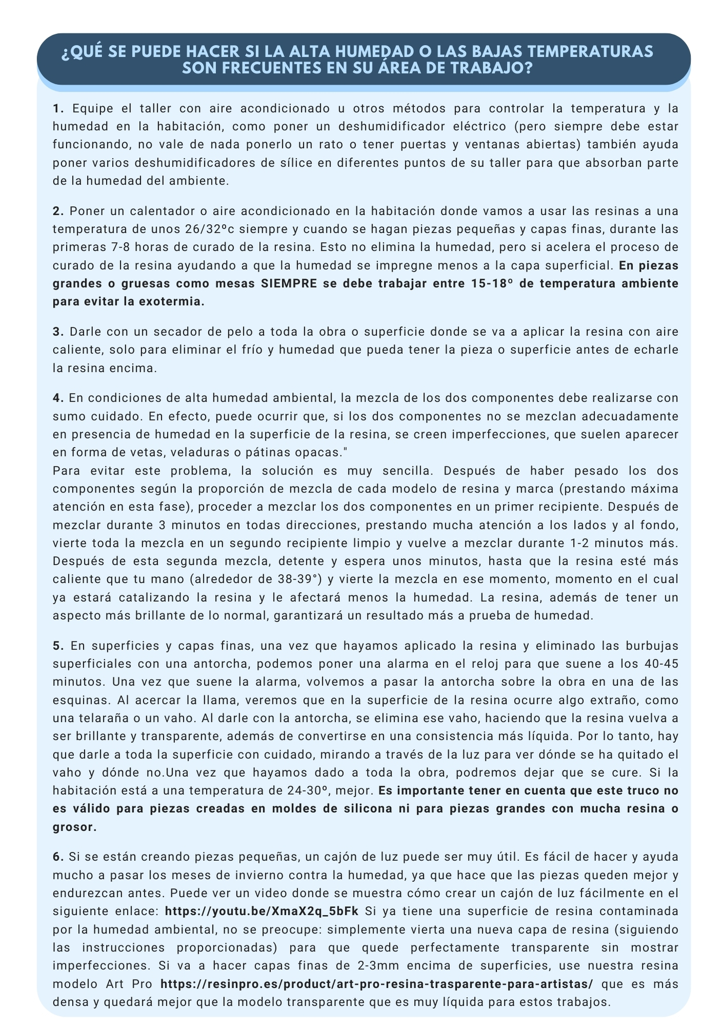 consejos resina